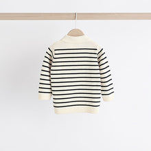 Load image into Gallery viewer, Navy Stripe Baby Woven100% Cotton Top and Trousers Set (0mths-18mths)
