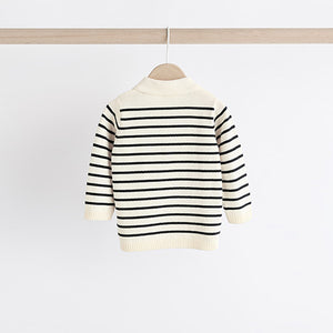 Navy Stripe Baby Woven100% Cotton Top and Trousers Set (0mths-18mths)