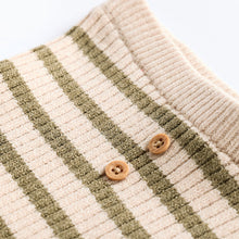 Load image into Gallery viewer, Green Stripe Baby Knitted Rib Top and Leggings Set (0mths-18mths)
