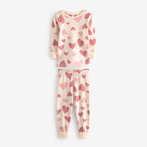 Pink/White 3 Pack 100% Cotton Snuggle Pyjamas (9mths-8yrs)