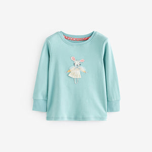 Blue/Pink Mouse Long Sleeve Snuggle Pyjamas 3 Pack (9mths-7yrs)