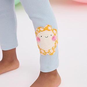 Purple/Yellow/Blue Character 100% Cotton Legging Pyjamas 3 Pack (9mths-8yrs)