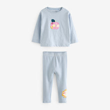 Load image into Gallery viewer, Purple/Yellow/Blue Character 100% Cotton Legging Pyjamas 3 Pack (9mths-8yrs)
