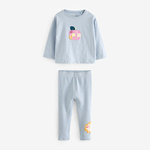 Purple/Yellow/Blue Character 100% Cotton Legging Pyjamas 3 Pack (9mths-8yrs)