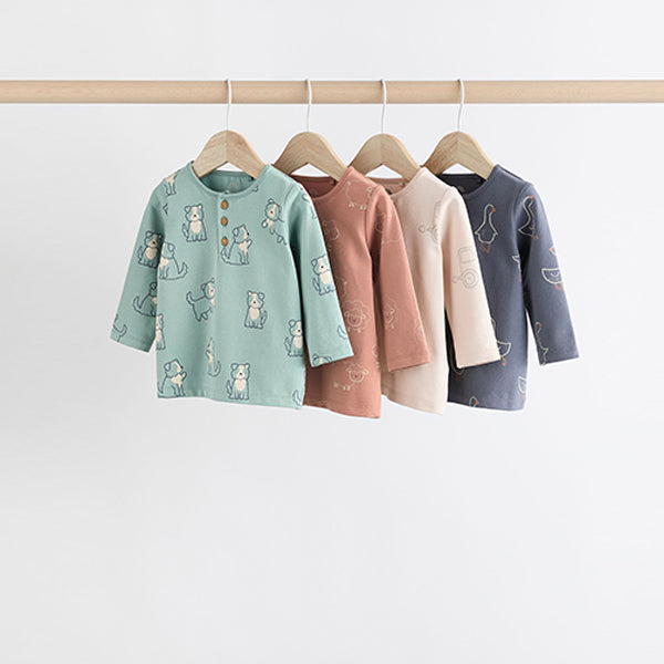 Mineral Farm Long Sleeve Baby T-Shirts 4 Pack