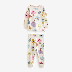 Green/Blue Pumpkin 100% Cotton Printed Snuggle Pyjamas 3 Pack 12mths-7yrs)