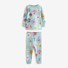 Load image into Gallery viewer, Green/Blue Pumpkin 100% Cotton Printed Snuggle Pyjamas 3 Pack 12mths-7yrs)
