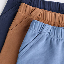 Load image into Gallery viewer, Navy/Brown Baby Joggers 3 Pack
