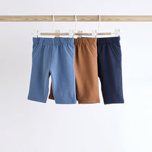 Load image into Gallery viewer, Navy/Brown Baby Joggers 3 Pack

