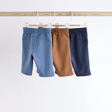 Load image into Gallery viewer, Navy/Brown Baby Joggers 3 Pack
