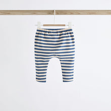 Load image into Gallery viewer, Navy Stripe Baby Top And Leggings Set
