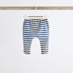 Navy Stripe Baby Top And Leggings Set