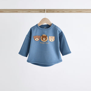 Navy Stripe Baby Top And Leggings Set