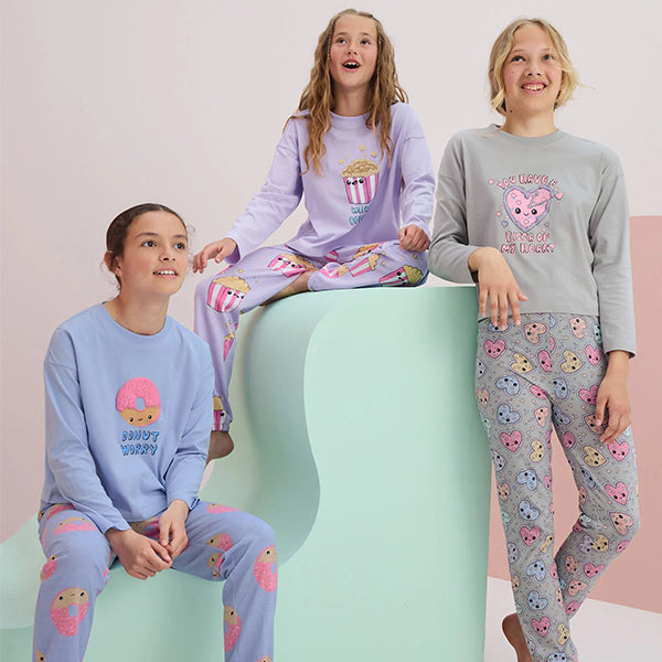 Grey/Blue Jogger Pyjamas 3 Pack