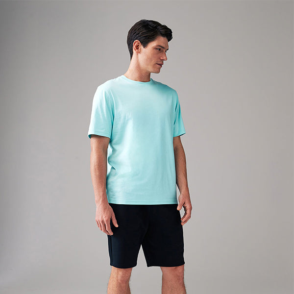 Mint Green Regular Fit Essential Crew Neck 100% Cotton T-Shirt