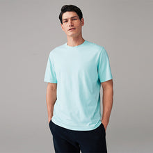 Load image into Gallery viewer, Mint Green Regular Fit Essential Crew Neck 100% Cotton T-Shirt
