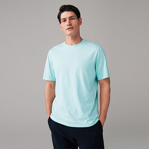 Mint Green Regular Fit Essential Crew Neck 100% Cotton T-Shirt