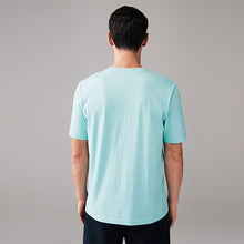 Load image into Gallery viewer, Mint Green Regular Fit Essential Crew Neck 100% Cotton T-Shirt
