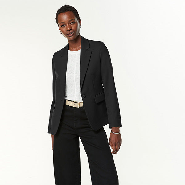 Black Tailored Single Breasted Blazer