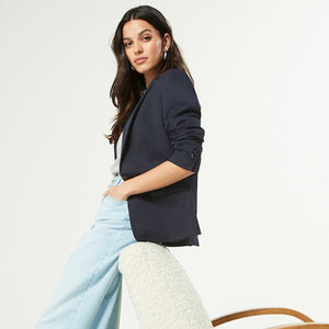Navy Tailored Single Breasted Blazer