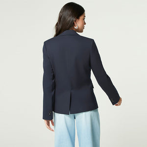Navy Tailored Single Breasted Blazer