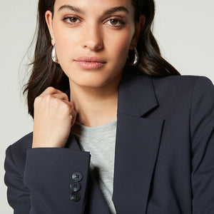 Navy Tailored Single Breasted Blazer