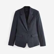 Load image into Gallery viewer, Navy Tailored Single Breasted Blazer
