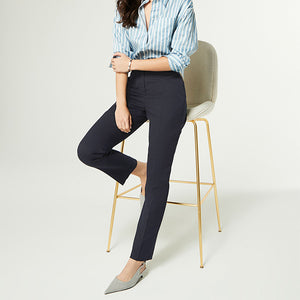 Navy Tailored Slim Trousers