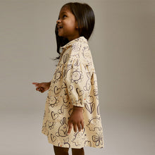 Load image into Gallery viewer, Pale Yellow Floral Cotton Shirt Dress (3mths-5-6yrs)
