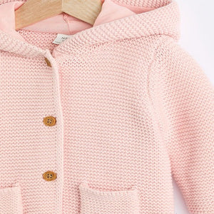 Pink Knitted Baby Cardigan (0mths-18mths)