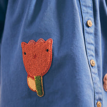 Load image into Gallery viewer, Cobalt Blue Character 100% Cotton Shirt Dress (3mths-6yrs)
