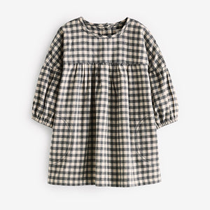Grey Gingham 100% Cotton Dress, Jacket And Leggings Set (3mths-6yrs)