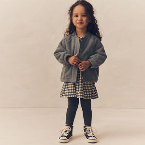Grey Gingham 100% Cotton Dress, Jacket And Leggings Set (3mths-6yrs)