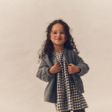 Load image into Gallery viewer, Grey Gingham 100% Cotton Dress, Jacket And Leggings Set (3mths-6yrs)
