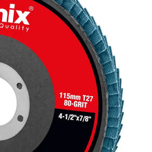 Load image into Gallery viewer, zirconium grinding flap disc 115mm-80grit
