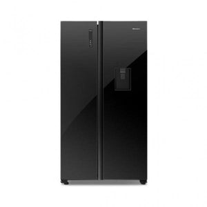 HISENSE 508L, SIDE-BY-SIDE, BLACK GLASS, CLASS F