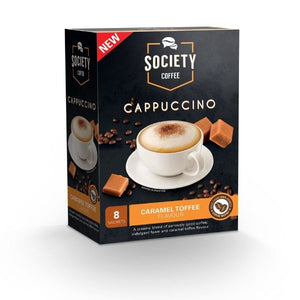 SOCIETY CAPPUCCINO CARAMEL & TOFFEE (8x20G)