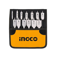 Load image into Gallery viewer, INGCO 13 PCS FLAT WOOD DRILL BITS SET
