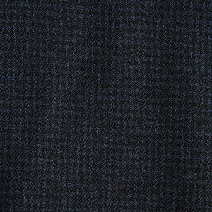 Navy Blue Slim Fit  Puppytooth Fabric Suit: Trousers