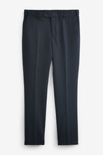 Load image into Gallery viewer, Navy Blue Slim Fit  Puppytooth Fabric Suit: Trousers
