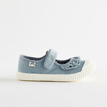 Load image into Gallery viewer, Blue Ruffle Mary Jane Shoes (Younger Boys)
