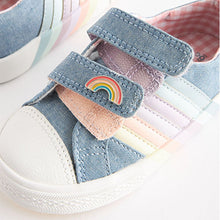 Load image into Gallery viewer, Blue Rainbow Standard Fit Trainers (Younger Girls)
