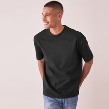 Load image into Gallery viewer, Black Relaxed Fit Heavyweight T-Shirt
