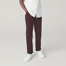 Load image into Gallery viewer, Plum Purple Regular Fit Stretch Chino Trousers (3-12yrs)
