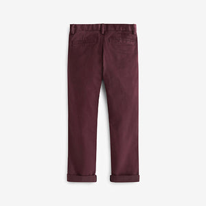 Plum Purple Regular Fit Stretch Chino Trousers (3-12yrs)