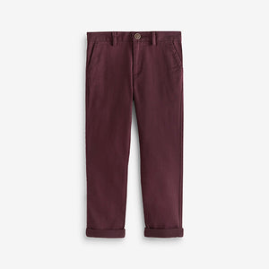 Plum Purple Regular Fit Stretch Chino Trousers (3-12yrs)