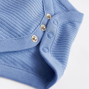 Blue Baby Short Sleeve Bodysuits 5 Pack