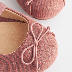 Pink Shimmer Ballet Occasion Shoes (Younger Girls)