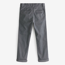 Load image into Gallery viewer, Charcoal Grey Regular Fit Stretch Chino Trousers (3-12yrs)
