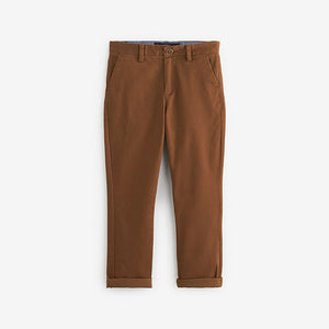 Ginger/Tan Brown Regular Fit Stretch Chino Trousers (3-12yrs)